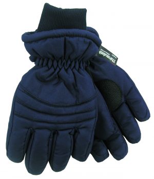 MENS WATERPROOF SKI GLOVE WITH RIBBED CUFF & THINSULATE LINING - PACK 24