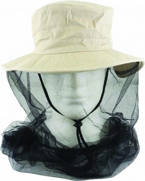 COTTON CANVAS HAT WITH FLYVEIL