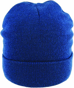 DOUBLE KNIT ACRYLIC BEANIE WITH CUFF - PACK OF 24 ASSORTED