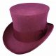 WOOL FELT TOP HAT WITH SATIN LINING 5 1/2" CROWN