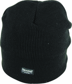 ACRYLIC CUFFLESS THINSULATE BEANIE - PACK 12