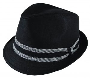COTTON/POLYESTER TRILBY w HERRINGBONE BAND