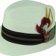 POLYBRAID TRILBY w GROSGRAIN FEATHER BAND