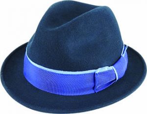 THEO- WOOL FELT FEDORA w/ TWO TONE PETERSHAM