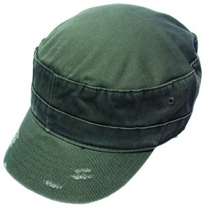 ENZYME WASHED COTTON TWILL ARMY CAP