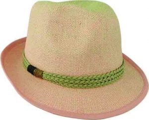 WOVEN TRILBY w SUEDE BRAIDED BAND