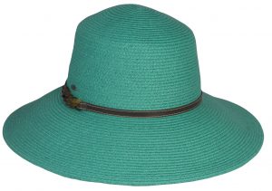 TOYO BRAID WIDE BRIM WITH FAUX LEATHER BAND - PK6