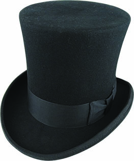 WOOL FELT TOP HAT 7" CROWN