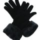 POLAR FLEECE GLOVE W/FAUX FUR CUFF