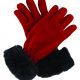 POLAR FLEECE GLOVE W/FAUX FUR CUFF