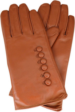 LEATHER GLOVE WITH SIDE BUTTON