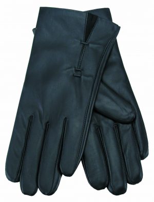 LEATHER GLOVE WITH SUEDE SPLIT CUFF