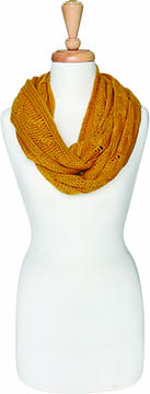 ACRYLIC PATTERN KNIT INFINITY SCARF PACK-12