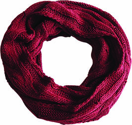 ACRYLIC PATTERN KNIT INFINITY SCARF PACK-12