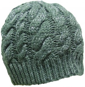 CABLE KNIT CUFFLESS BEANIE