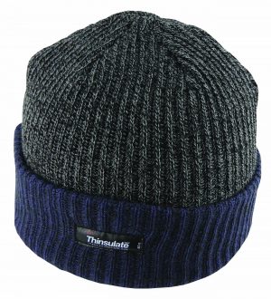 RIB KNIT BEANIE W CONTRAST CUFF - PACK 12