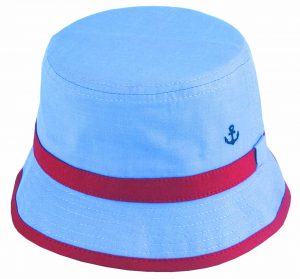 ANCHOR BUCKET HAT WITH CHIN TIE &