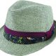 POLYESTER TRILBY w/ COTTON BIRD PRINT BAND & PRINT LINING PACK-12