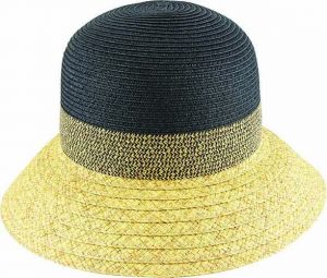 BRAIDED CLOCHE w/ RAFFIA BRIM