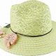 BRAIDED FEDORA w/ WAX CORDS & PAPER FEATHER TRIM