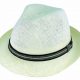 PAPER TRILBY WITH EARTHY TRIM