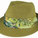 SATIN PRINT BAND PAPER BRAID TRILBY COMBO A
