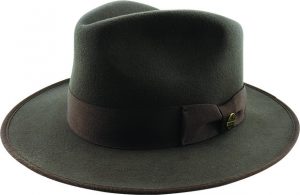 BANJO - CRUSHABLE WOOL FELT FEDORA w GROSGRAIN & SNOWY RIVER PIN