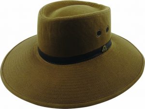 DENNY - WATERPROOF WAXED COTTON AUSSIE w SNOWY RIVER PIN