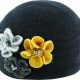 BOILED WOOL FLOWER PULL ON - PACK 12