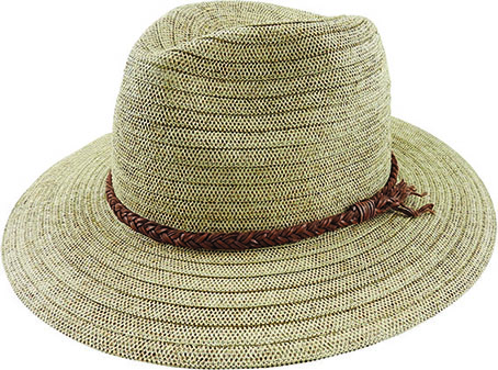 Buy BRAIDED SAFARI w FAUX LEATHER PLAIT TRIM - Avenel Hats Wholesale