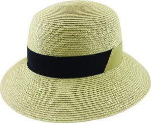 BRAIDED CLOCHE w GROSGRAIN TRIM