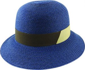 BRAIDED CLOCHE w GROSGRAIN TRIM