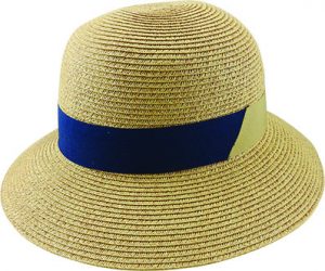 BRAIDED CLOCHE w GROSGRAIN TRIM
