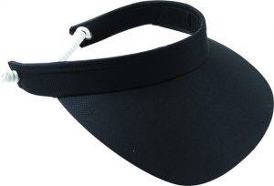 FABRIC VISOR w SHOE STRING ELASTIC BACK