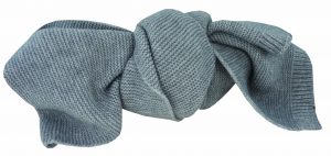 PURL KNIT SCARF W/ RIBBED END