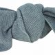 PURL KNIT SCARF W/ RIBBED END