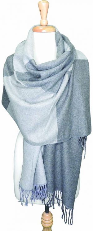 WIDE COTTON BLEND SCRAF WRAP