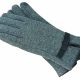 POLYESTER STRETCH GLOVE W/ FAUX LEATHER CUFF BIND