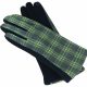 POLYESTER STRETCH GLOVE W/ FAUX LEATHER CUFF BIND