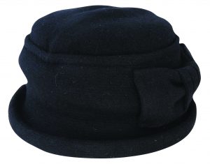 WOOL BOW PULL ON W/ HOOPED BRIM