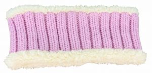 ACRYLIC RIB KNIT HEADBAND W/ PLUSH LINING