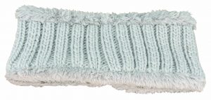 ACRYLIC RIB KNIT HEADBAND W/ PLUSH LINING