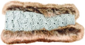 CABLE KNIT HEADBAND W/ FAUX FUR LINING PACK 12