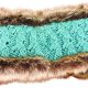 CABLE KNIT HEADBAND W/ FAUX FUR LINING