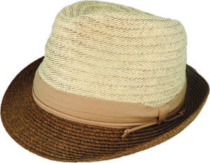 BRAIDED TRILBY W COTTON & SUEDE BAND