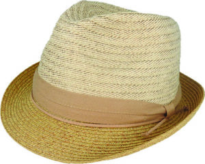 BRAIDED TRILBY W COTTON & SUEDE BAND