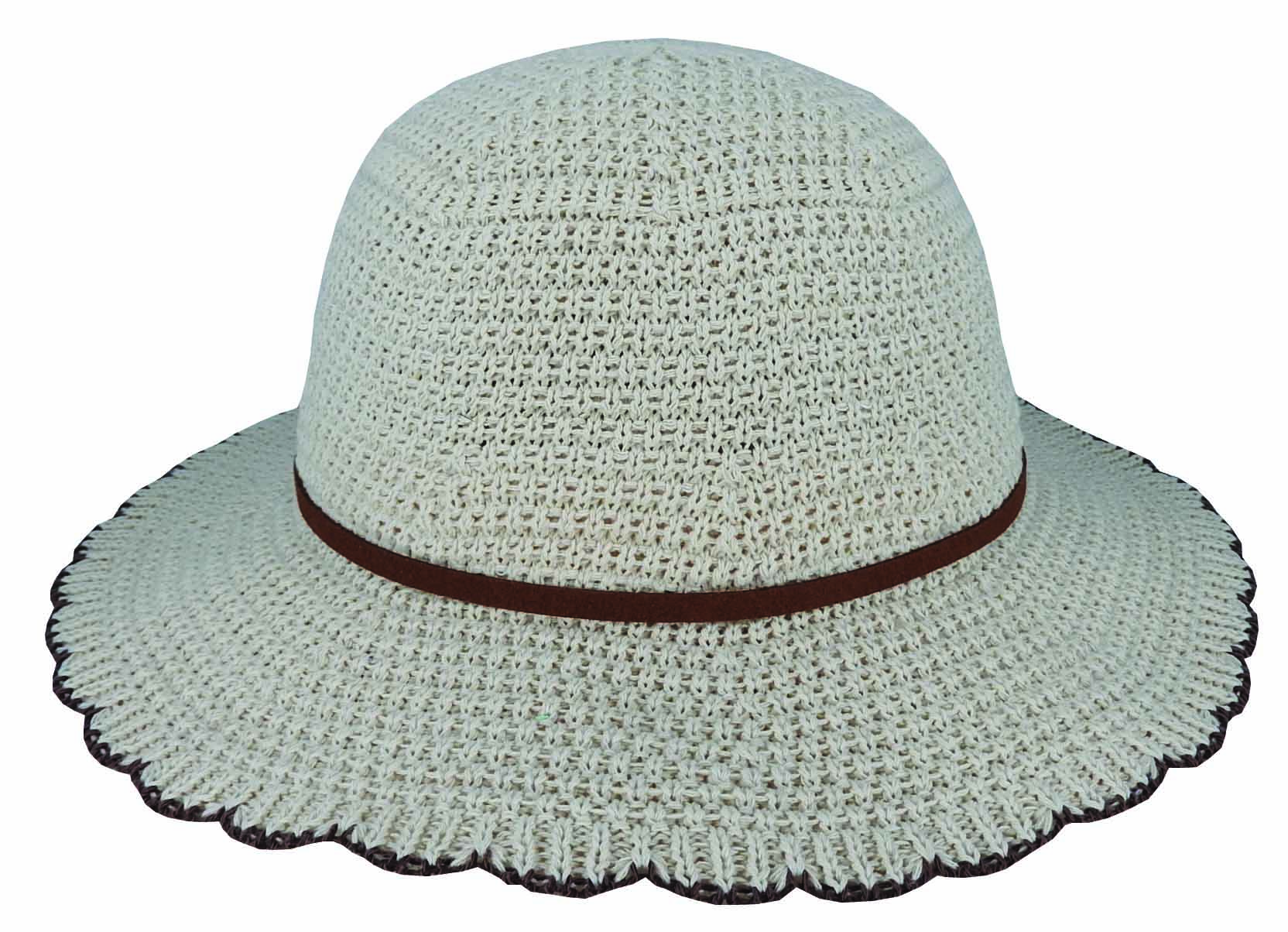 CRUSHABLE COTTON/POLYESTER SCALLOP EDGE CLOCHE - PACK 12