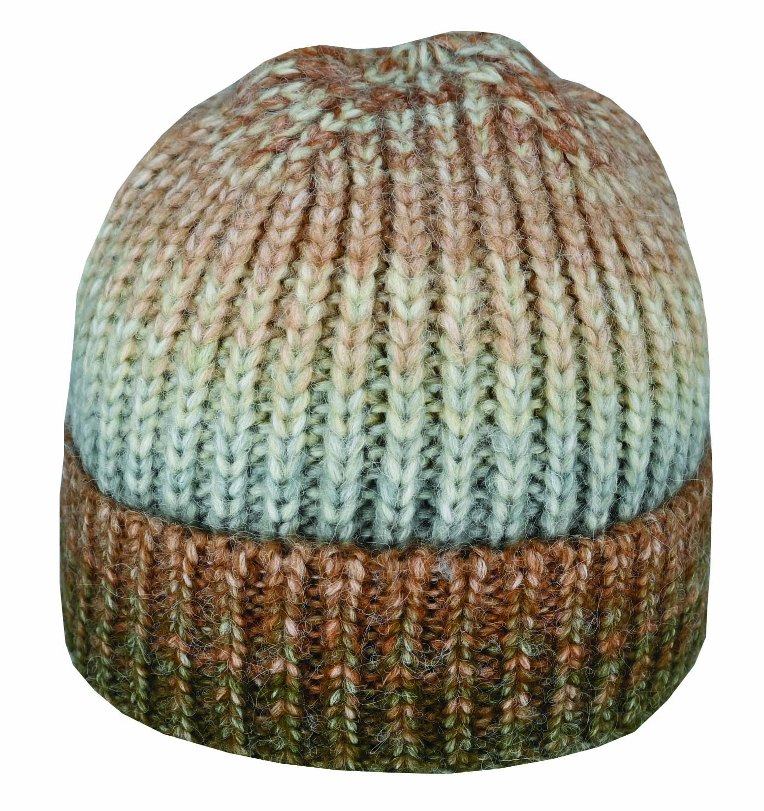 OMBRE KNIT ACRYLIC BLEND CUFFED BEANIE - PACK 12