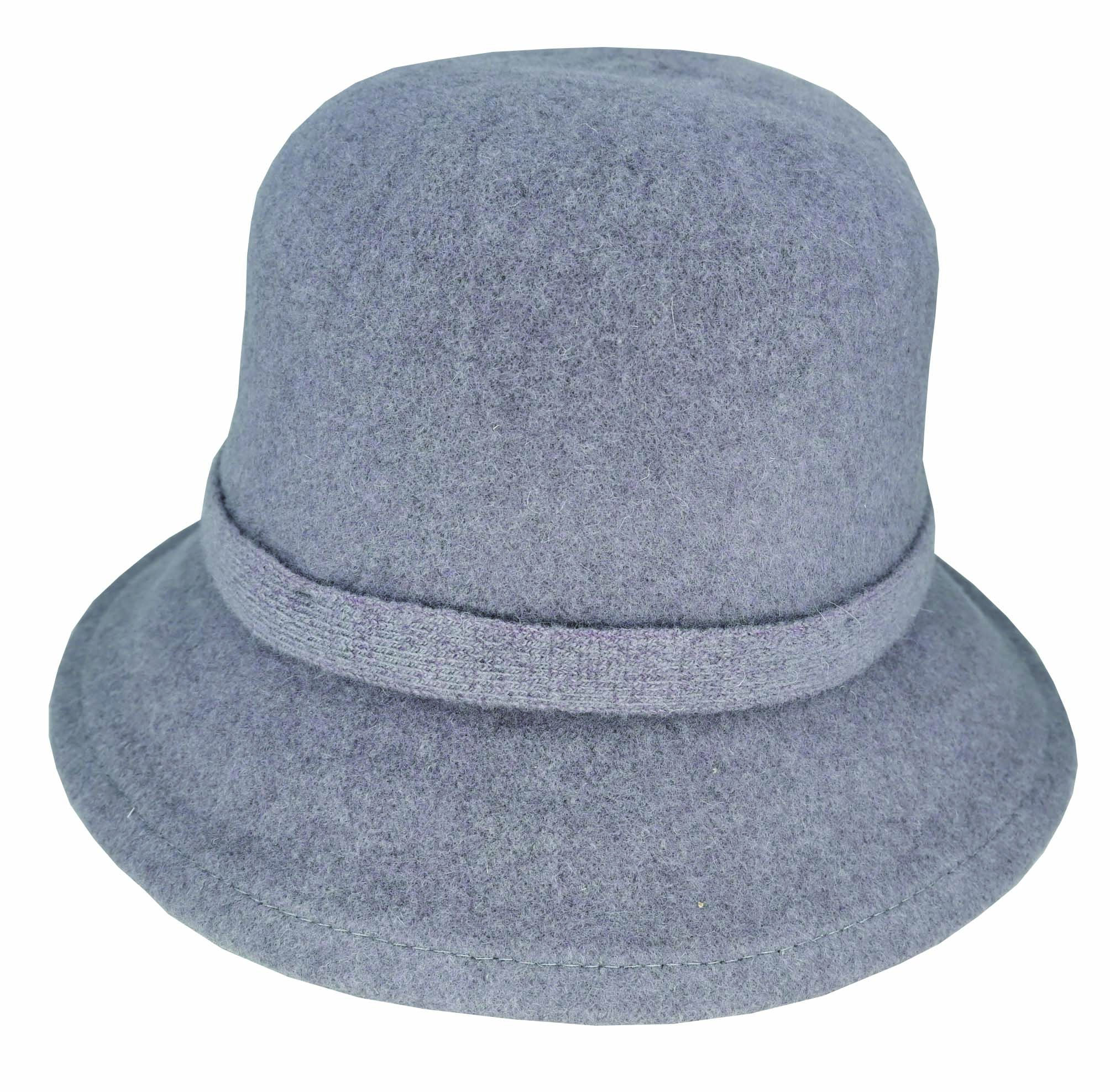 BOILED WOOL CLOCHE W/ BOW - PACK 12